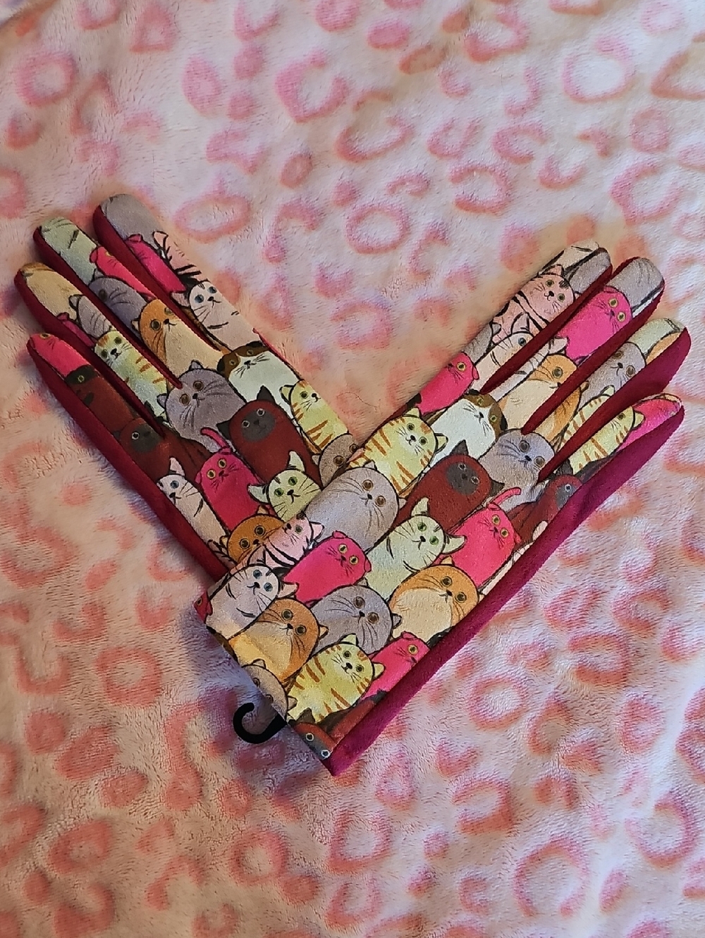 Cat Print Women's Touchscreen Gloves